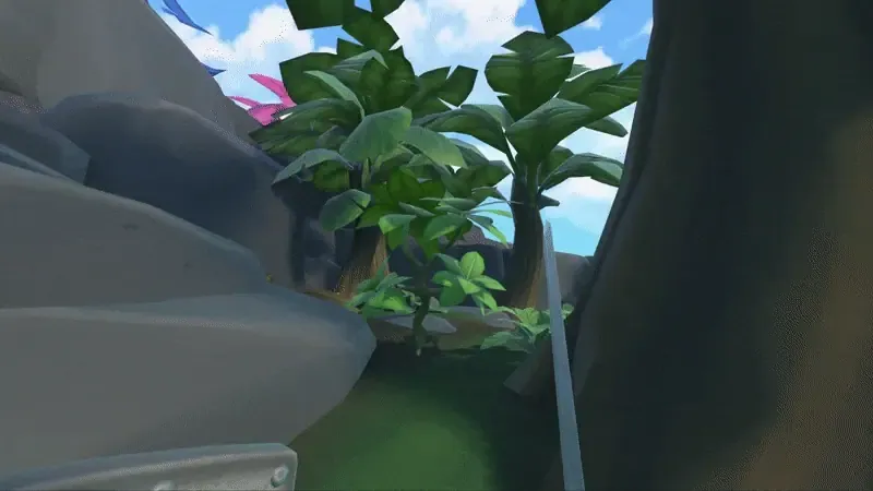 A warrior fighting a treant